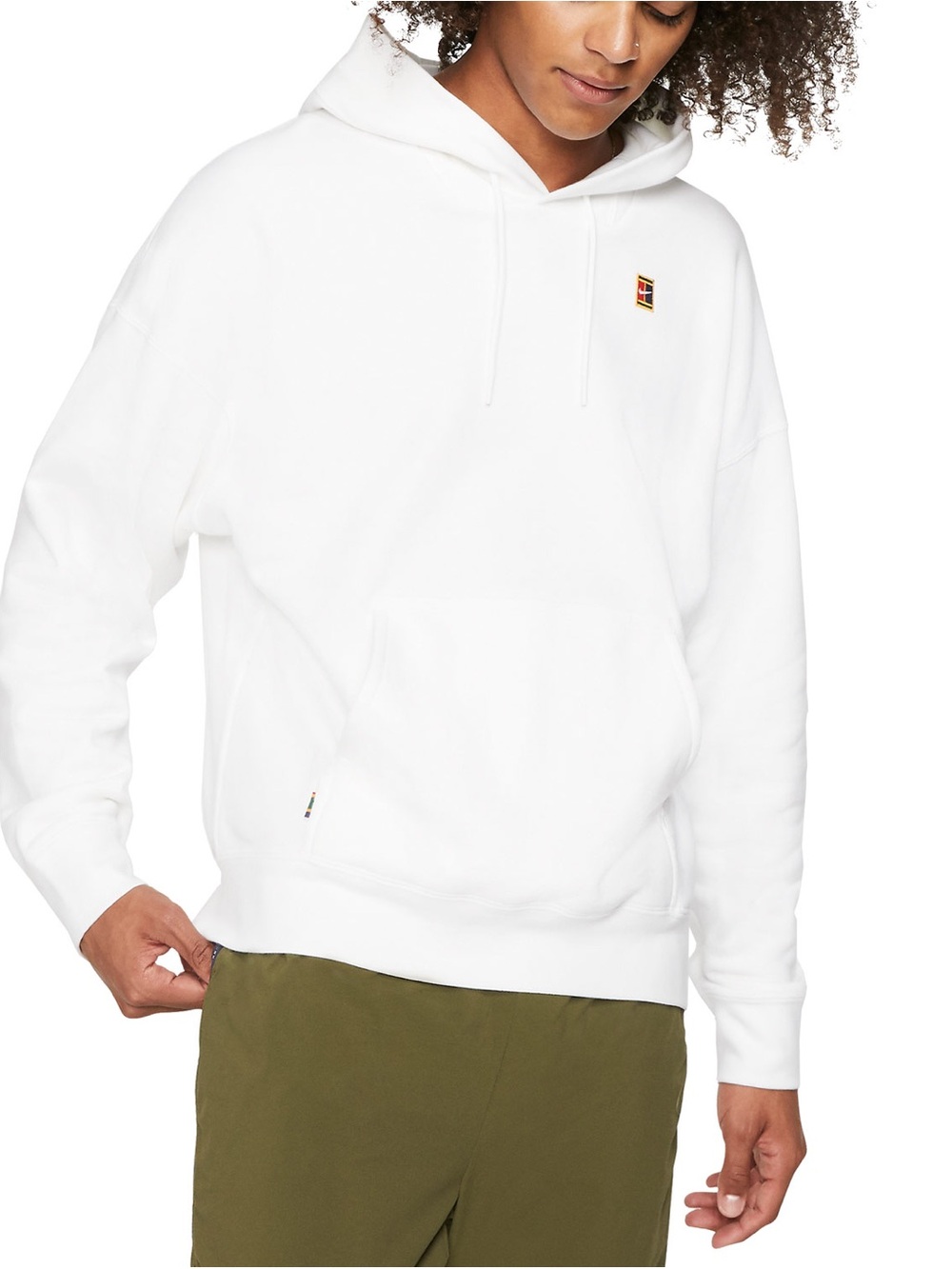 Nike MENS COURT HERITAGE FLEECE TENNIS HOODIE - White
